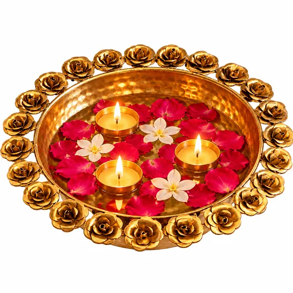 DreamKraft_Metal_Rose_Urli_Decorative_Bowl,_Gold