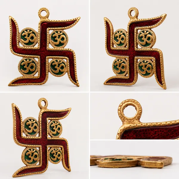 DreamKraft_Metal_Swastik_Om_Wall_Hanging,_Multicolour