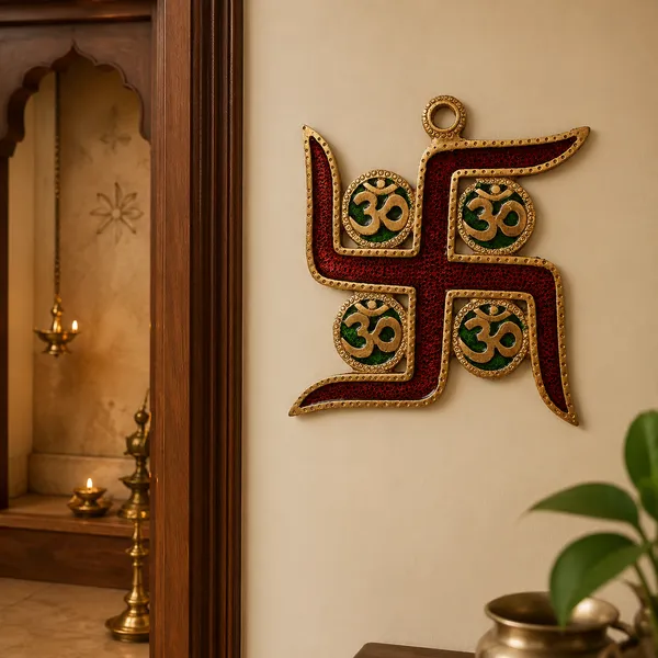 DreamKraft_Metal_Swastik_Om_Wall_Hanging,_Multicolour
