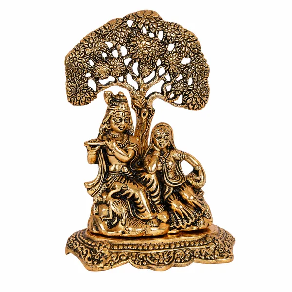 Metal_Gold_Plated_with_Antique_Finish_Radha_Krishna_Idol_Showpiece-_Golden,_Standard