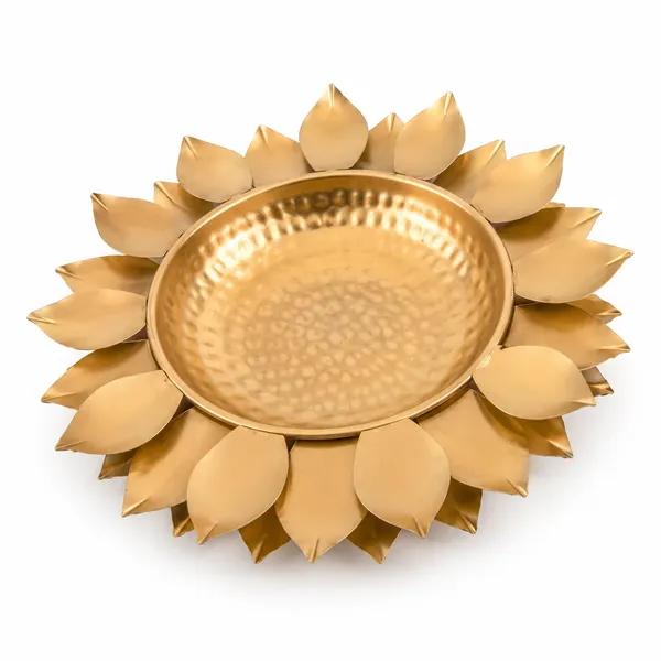 DreamKraft_Iron_Lotus_Urli_Bowl,_Gold,_30_cm