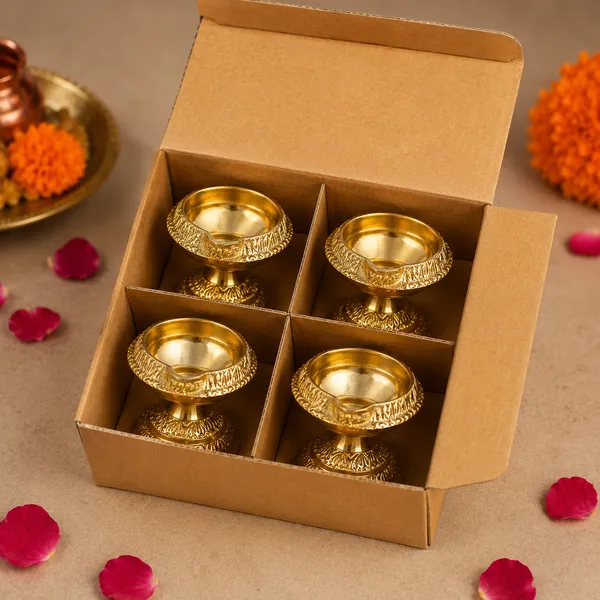Puja_Home_Decor_Brass_Diwali_Kuber_Deepak_on_Stand_Diya_Oil_Lamp_(Set_of_4)