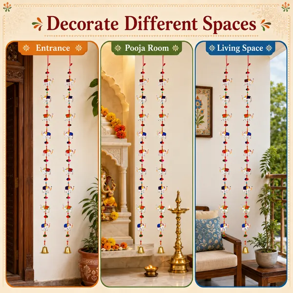 Paper_Mache_Elephant_Full_Door_Hangings_(1.6_M,_20_Elephant)_-_Set_of_2
