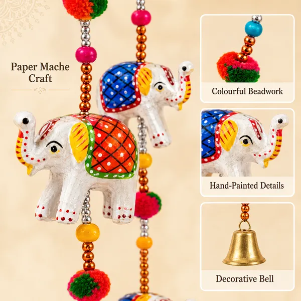 Paper_Mache_Elephant_Full_Door_Hangings_(1.6_M,_20_Elephant)_-_Set_of_2