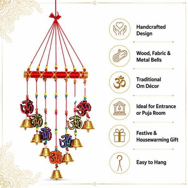 DreamKraft_OM_Door_Hanging_Wind_Chime_with_Bells,_Multicolour