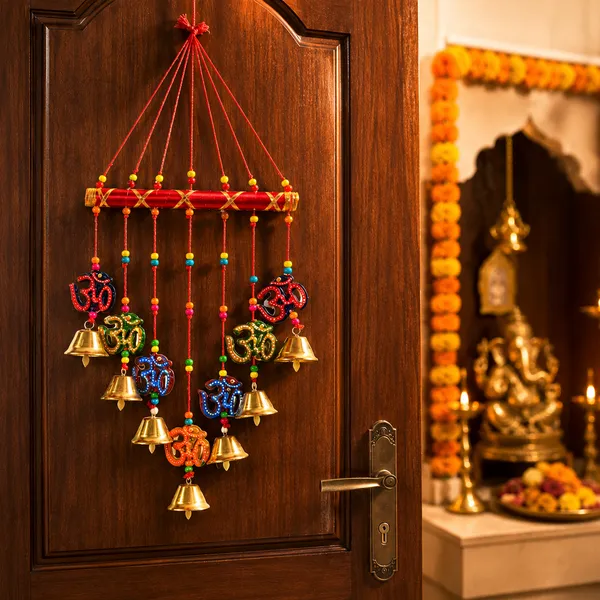 DreamKraft_OM_Door_Hanging_Wind_Chime_with_Bells,_Multicolour