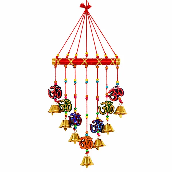 DreamKraft_OM_Door_Hanging_Wind_Chime_with_Bells,_Multicolour