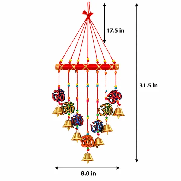 DreamKraft_OM_Door_Hanging_Wind_Chime_with_Bells,_Multicolour