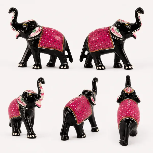 DreamKraft_Paper_Mache_Elephant_Figurine,_Red