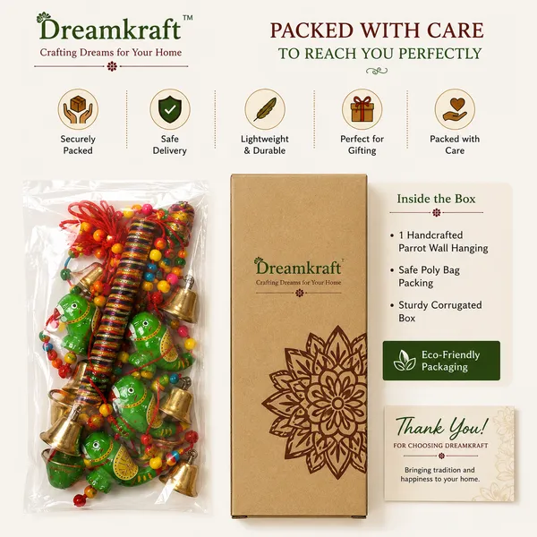 DreamKraft_Parrot_Bell_Wind_Chime,_Multicolour,_33_Inches_Overall_Length