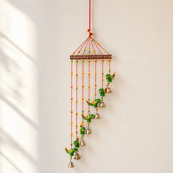 DreamKraft_Parrot_Bell_Wind_Chime,_Multicolour,_33_Inches_Overall_Length