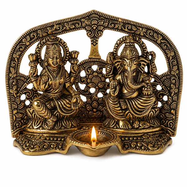 Metal_Laxmi_Ganesh_with_Deepak_for_Home_Dv??cor