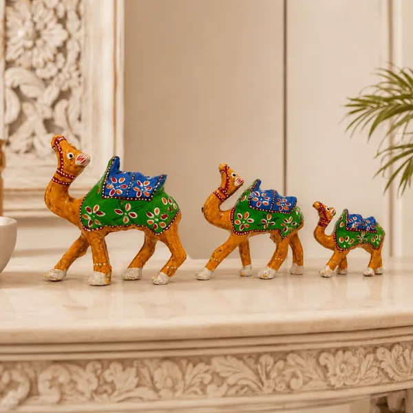 Paper_Mache_Handcrafted_Set_of_3_Camel_Showpiece_for_Home_Decor_and_Gift_Purpose-_Yellow