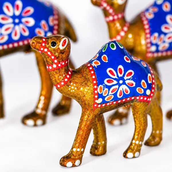 DreamKraft_Paper_Mache_Camel_Showpiece_Set_of_5,_Yellow