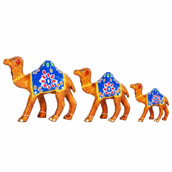 DreamKraft_Paper_Mache_Camel_Showpiece_Set_of_3,_Golden