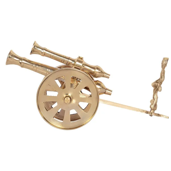 DreamKraft_Brass_Double_Barrel_Cannon_Showpiece,_Gold