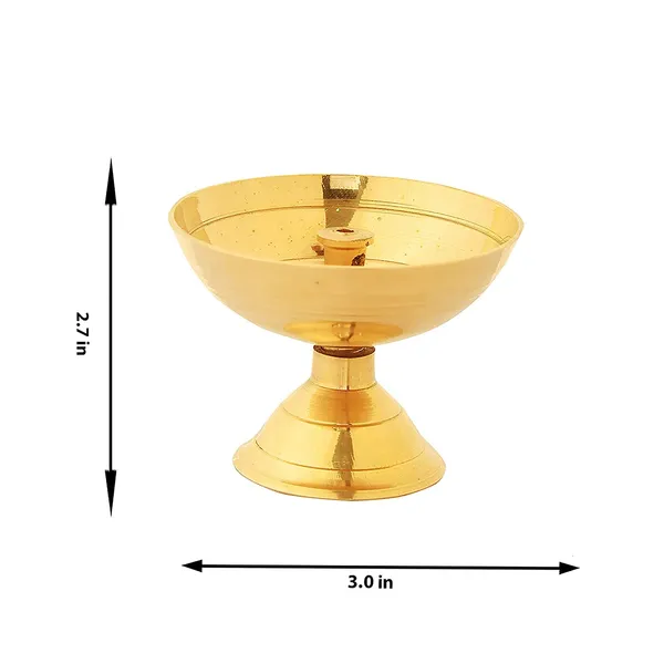DreamKraft_Brass_Chandramukhi_Diya_Oil_Lamp,_Gold_Colour