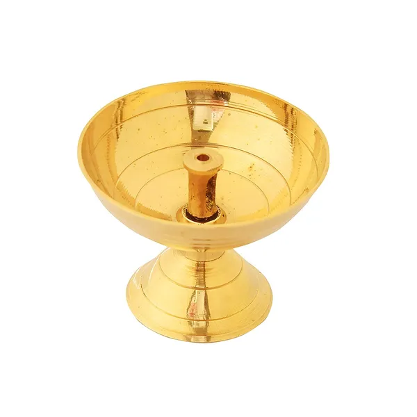 DreamKraft_Brass_Chandramukhi_Diya_Oil_Lamp,_Gold_Colour