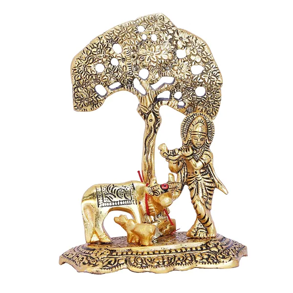 Metal_Cow_Calf_and_Krishna_Idol_Showpiece_Under_Tree_For_Home_Dv???vO?cor