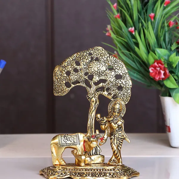 Metal_Cow_Calf_and_Krishna_Idol_Showpiece_Under_Tree_For_Home_Dv???vO?cor