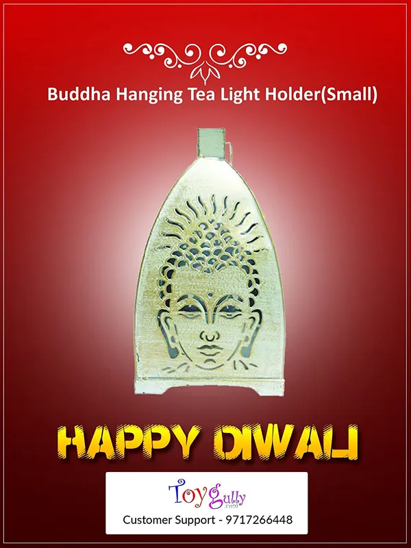 Toygully_Metal_Buddha_Hanging_Tea_Light_Holder,_Pack_of_1