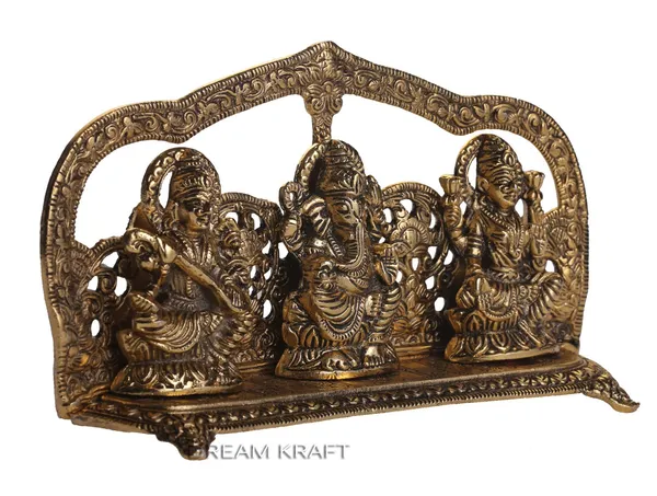 Metal_Gold_Plated_Lakshmi_Saraswati_Ganesh_for_Puja_and_Festive_Decoration
