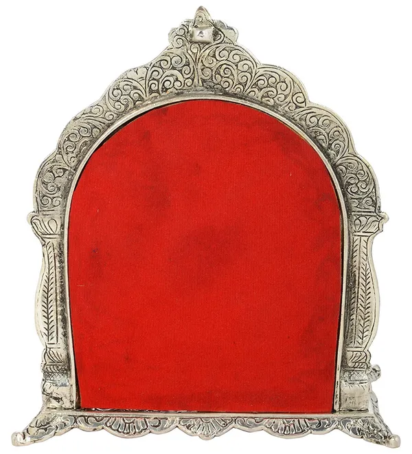 DreamKraft_Aluminium_Ram_Darbar_Showpiece_with_Arch_Frame,_Silver