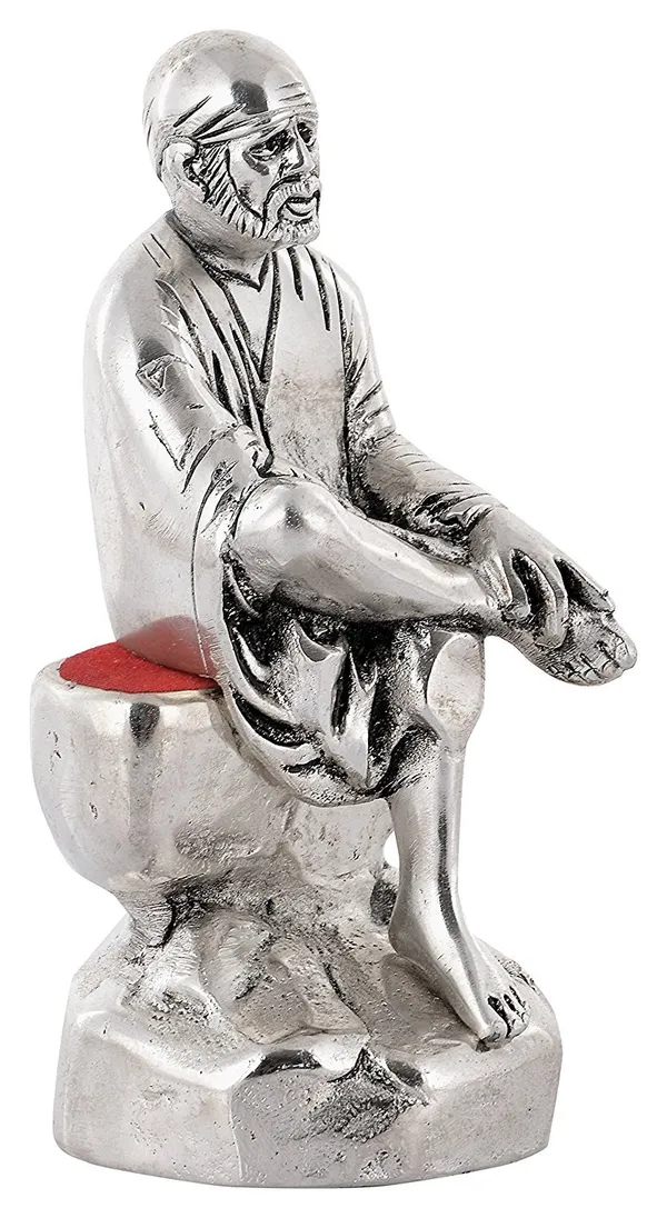 DreamKraft_Metal_Sai_Baba_Seated_Showpiece,_Silver