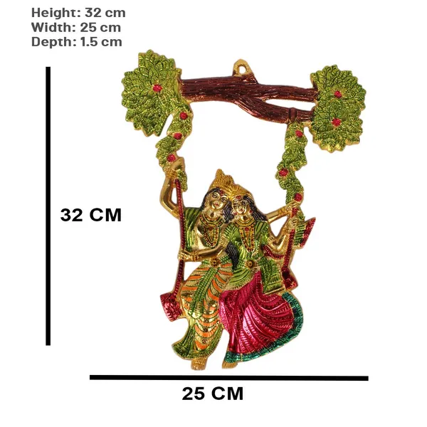 Metal_Handicrafted_Radha_Krishna_Swing_Wall_Hanging_(32X25X1.5_CM)