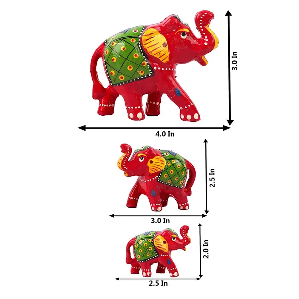 _Handcrafted_Showpiece_Elephant_(Set_of_3,Orange)