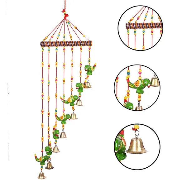 DreamKraft_Parrot_Bell_Wind_Chime,_Multicolour,_33_Inches_Overall_Length