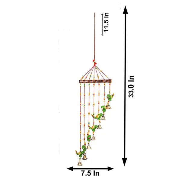 DreamKraft_Parrot_Bell_Wind_Chime,_Multicolour,_33_Inches_Overall_Length