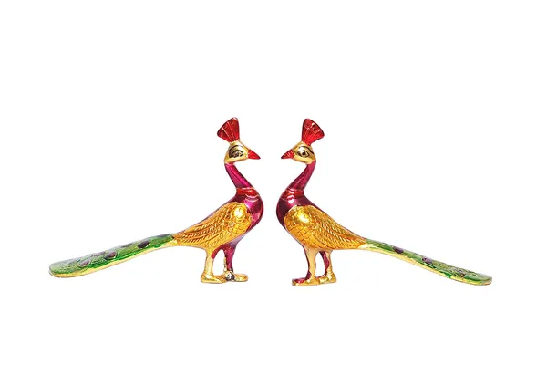 Metal_Glossy_Antique_Finish_Sitting_Peacock_Statue,_Colourfull_Peacock_Pair_Showpiece_Figurines_for_Home_and_Office_Dv???vO?cor_-_Set_of_2_(Multicolor_-_12_x_15_x_12_cm)