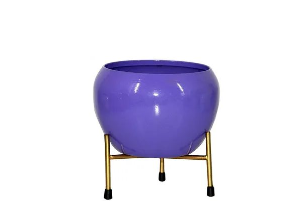 DreamKraft_Metal_Planter_with_Stand,_Purple,_16_cm