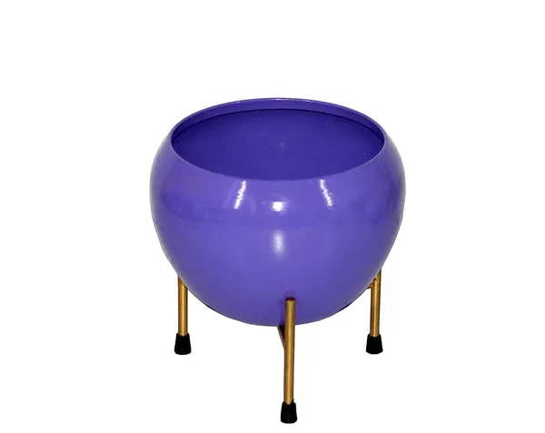 DreamKraft_Metal_Planter_with_Stand,_Purple,_16_cm