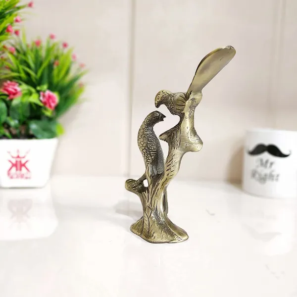 _Kissing_Love_Birds_Couple_Sitting_on_Tree_Branch_for_Home_Decor,_Showpiece_Figurines...(Grey_Color,_13x5x17_cm)