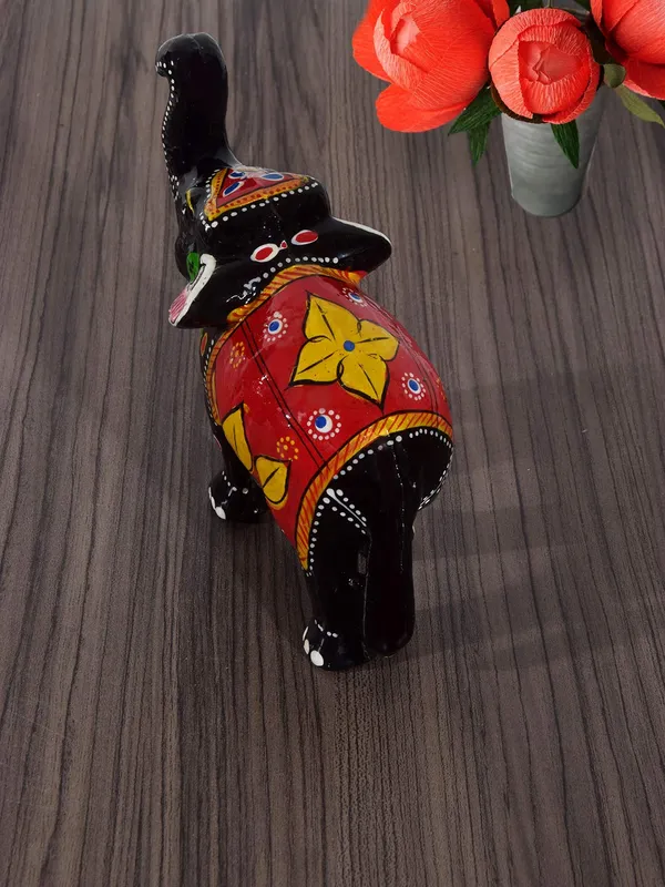 DreamKraft_Paper_Mache_Elephant_Figurine,_Red