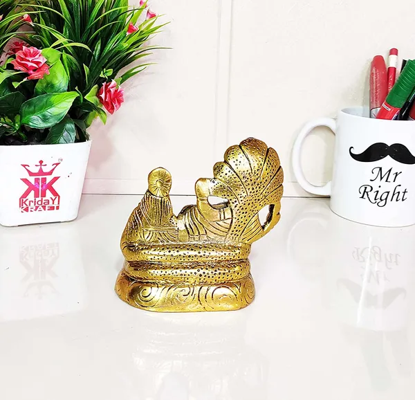 DreamKraft_Lakshmi_Narayan_on_Sheshnag_Metal_Showpiece,_Gold_Colour