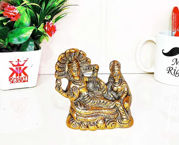 DreamKraft_Lakshmi_Narayan_on_Sheshnag_Metal_Showpiece,_Gold_Colour