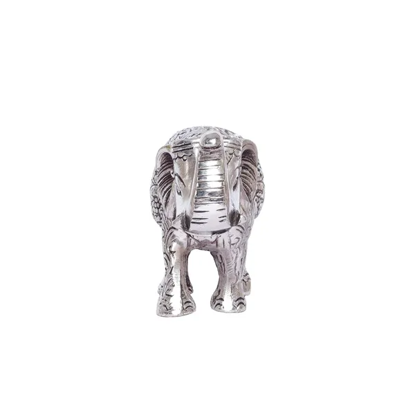 DreamKraft_Metal_Elephant_Showpiece,_Silver,_14_cm_Long