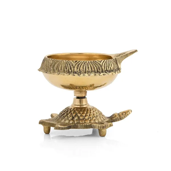 Brass_Diya_Oil_Puja_Lamp_Engraved_Design_Dia_with_Turtle_Base_for_Home_Temple_Pooja_Articles_Decor_Gifts_(1Pcs).