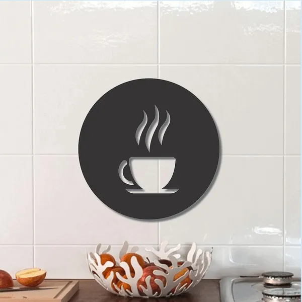 DreamKraft_Wooden_Coffee_Cup_Wall_Plaque,_Black,_10_in
