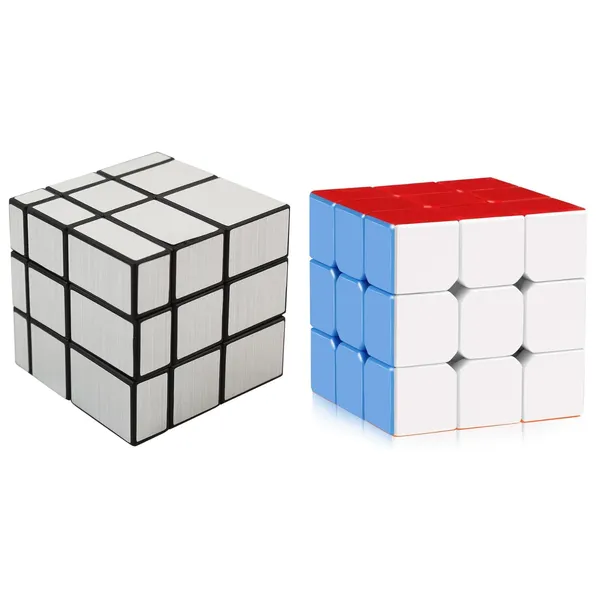 Combo_of_3X3_Magic_Cubes(1_Silver_Mirror_Cube_+_1_Full_Printed_Stickerless_Cube)