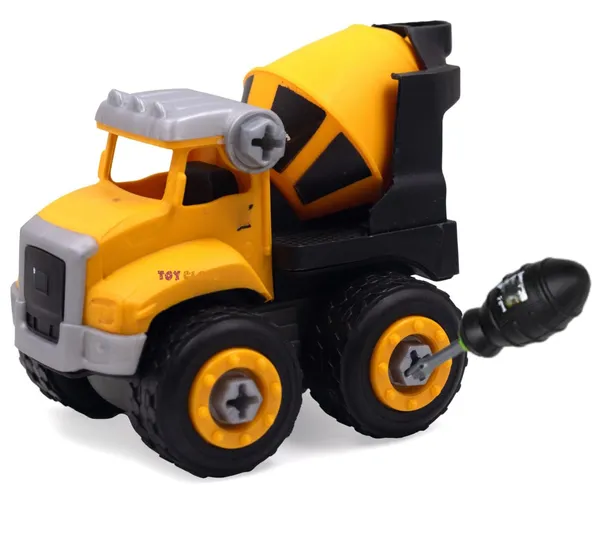 DIY_Do_It_Yourself_Construction_Vehicle_Play_Cement_Mixer_Truck_with_Screwdriver,_Unbreakable_Plastic_Assembly_STEM_Learning_Toy