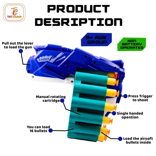 Toy_Cloud_Super_Shoot_Manual_Soft_Dart_Foam_Blaster_Gun_with_16_Dart_Rotating_Drum,_Includes_20_Foam_Darts_-_Perfect_for_Action-Packed_Games_&_Outdoor_Play