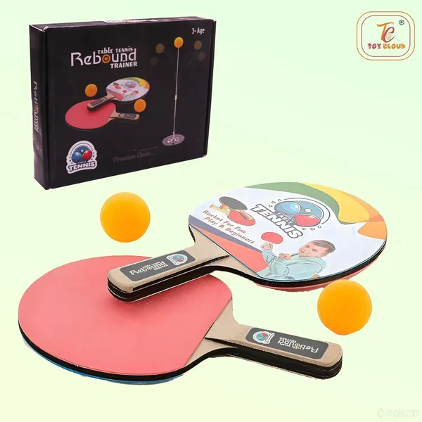 Toy_Cloud_Table_Tennis_Rebound_Trainer_Set_for_Kids_&_Adults,_Portable_Practice_Trainer_with_2_Table_Tennis_Racket,_2_Balls_&_Flexible_Rebound_Stand,_Perfect_Indoor_Outdoor_Ping_Pong_Training_Equipment_for_Beginners_and_Professionals