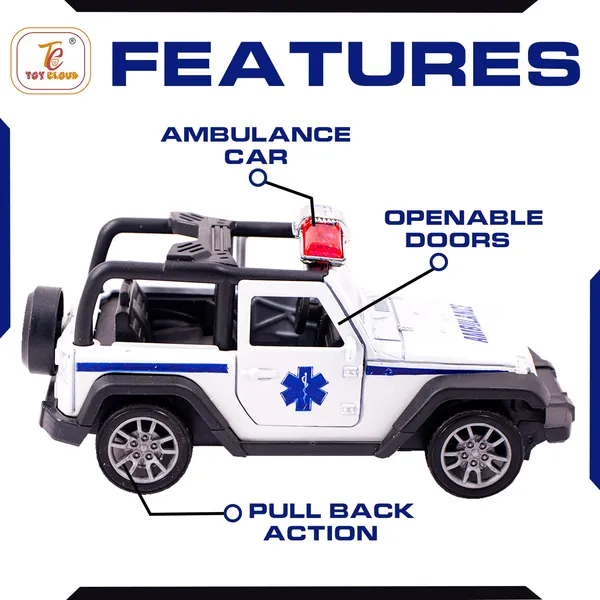 Toy_Cloud_Thar_Ambulance_Car_1:32_Scale_Die-Cast_Metal_Toy_with_Opening_Doors_and_Pull_Back_Action_Realistic_Toy_Car