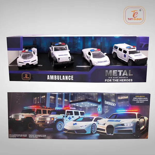 Toy_Cloud_1:32_Scaled_Die-Cast_Metal_Car_Set_Combo_of_4_Pcs,_Ambulance_Vehicle_Collection_-_High-Detail_Miniature_Models_of_Sports_Car,_Jeep,_Supercar_&_SUV_-_Perfect_for_Collectors_and_Kids_-_Durable,_Realistic_Toy_Cars_for_Display_and_Play