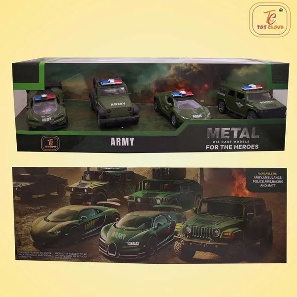 Toy_Cloud_1:32_Scaled_Die-Cast_Metal_Car_Set_Combo_of_4_Pcs,_Army_Vehicle_Collection_-_High-Detail_Miniature_Models_of_Sports_Car,_Jeep,_Supercar_&_SUV_-_Perfect_for_Collectors_and_Kids_-_Durable,_Realistic_Toy_Cars_for_Display_and_Play