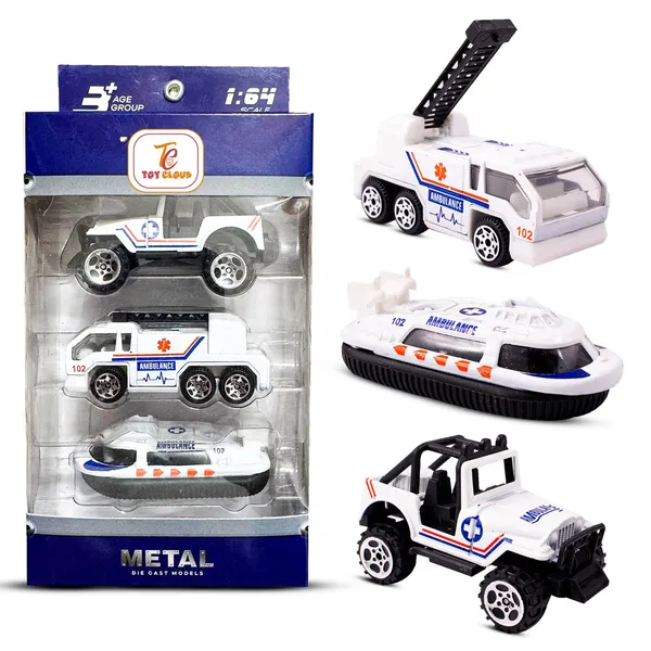 Toy_Cloud_Free_Wheel_Die-Cast_Metal_Ambulance_Vehicle_Set_of_3,_1:64_Scale__Model_Vehicles_Toys_(Road_Jeep,_Hovercraft,_and_Ladder_Truck)
